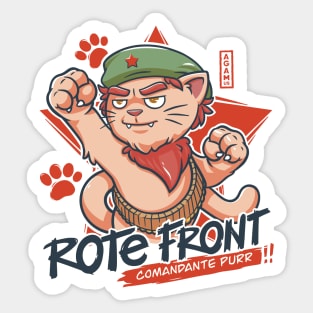 Red Cat: Rote Front Sticker